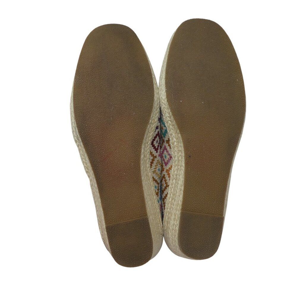 David Tate Sangria Woven Jute Geometric Print Espadrille Loafers Womens 9 - Picture 10 of 13